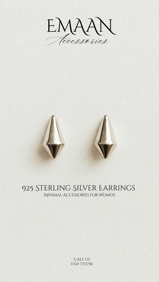 Geometric Statement Earrings in 925 Sterling Silver – Modern & Sleek