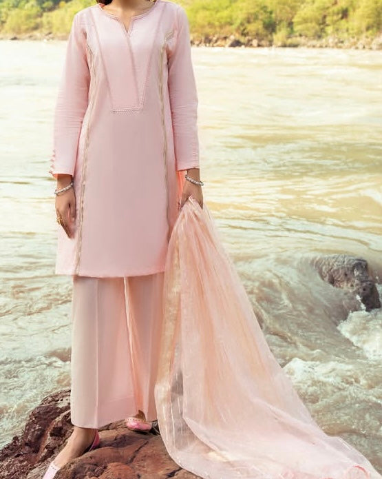 Pink Lawn & Jacquard 2 Piece – Shirt & Dupatta (Ready to Wear)