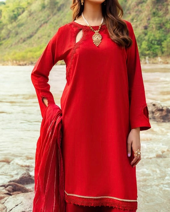 Embroidered Lawn & Jacquard 2 Piece – Shirt & Dupatta (Ready to Wear)