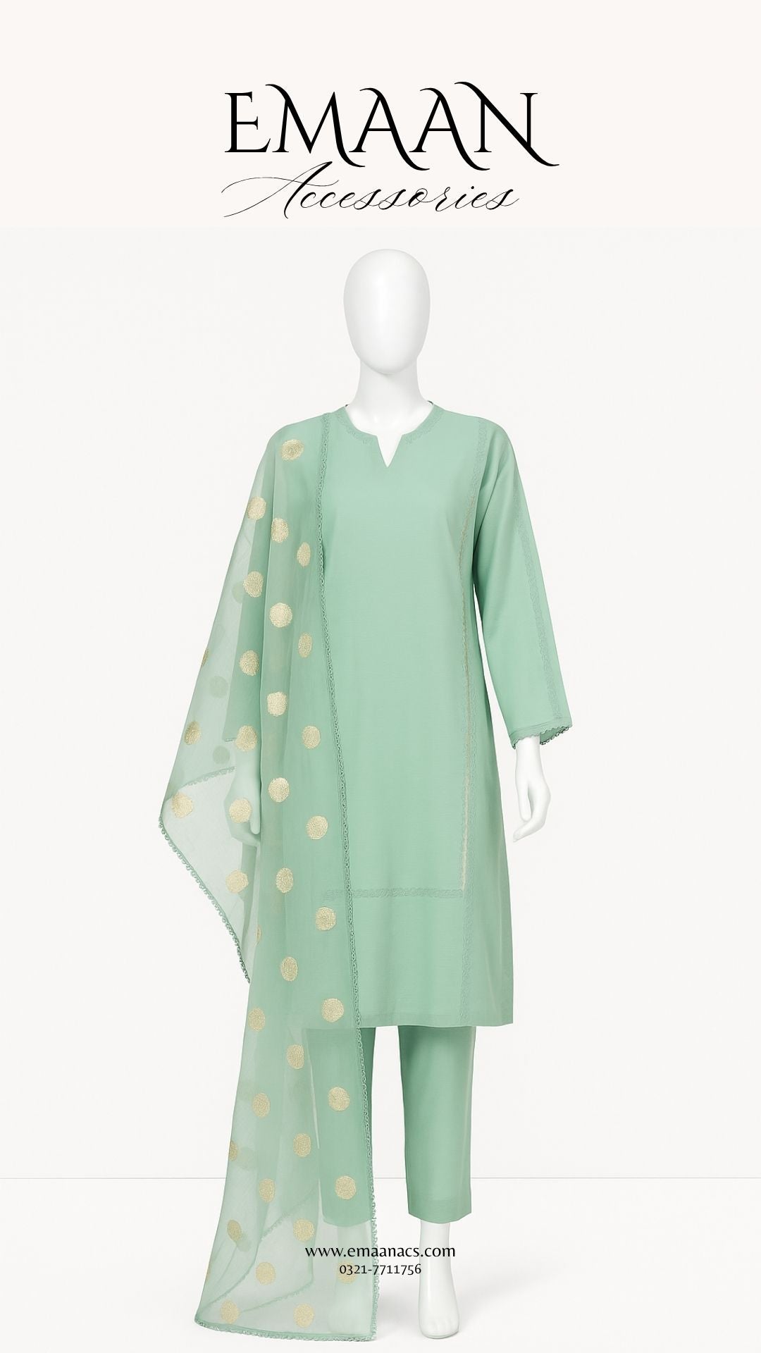 Zinc Lawn & Jacquard 2 Piece – Shirt & Dupatta (Ready to Wear)