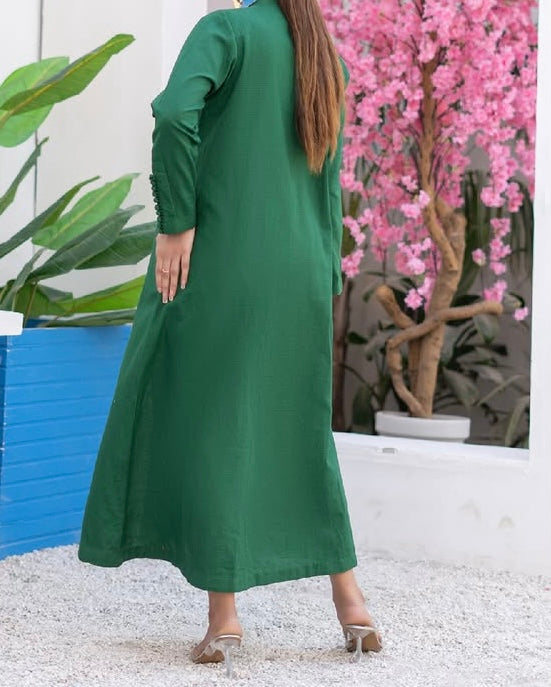 Green Khaddar 2 Piece – Shirt & Trouser (Ready to Wear)