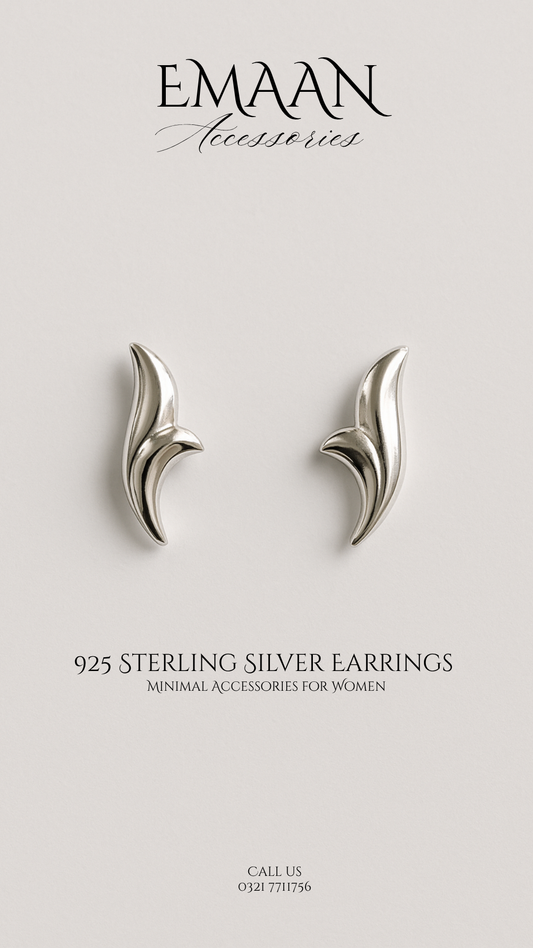 Waveform 925 Sterling Silver Stud Earrings