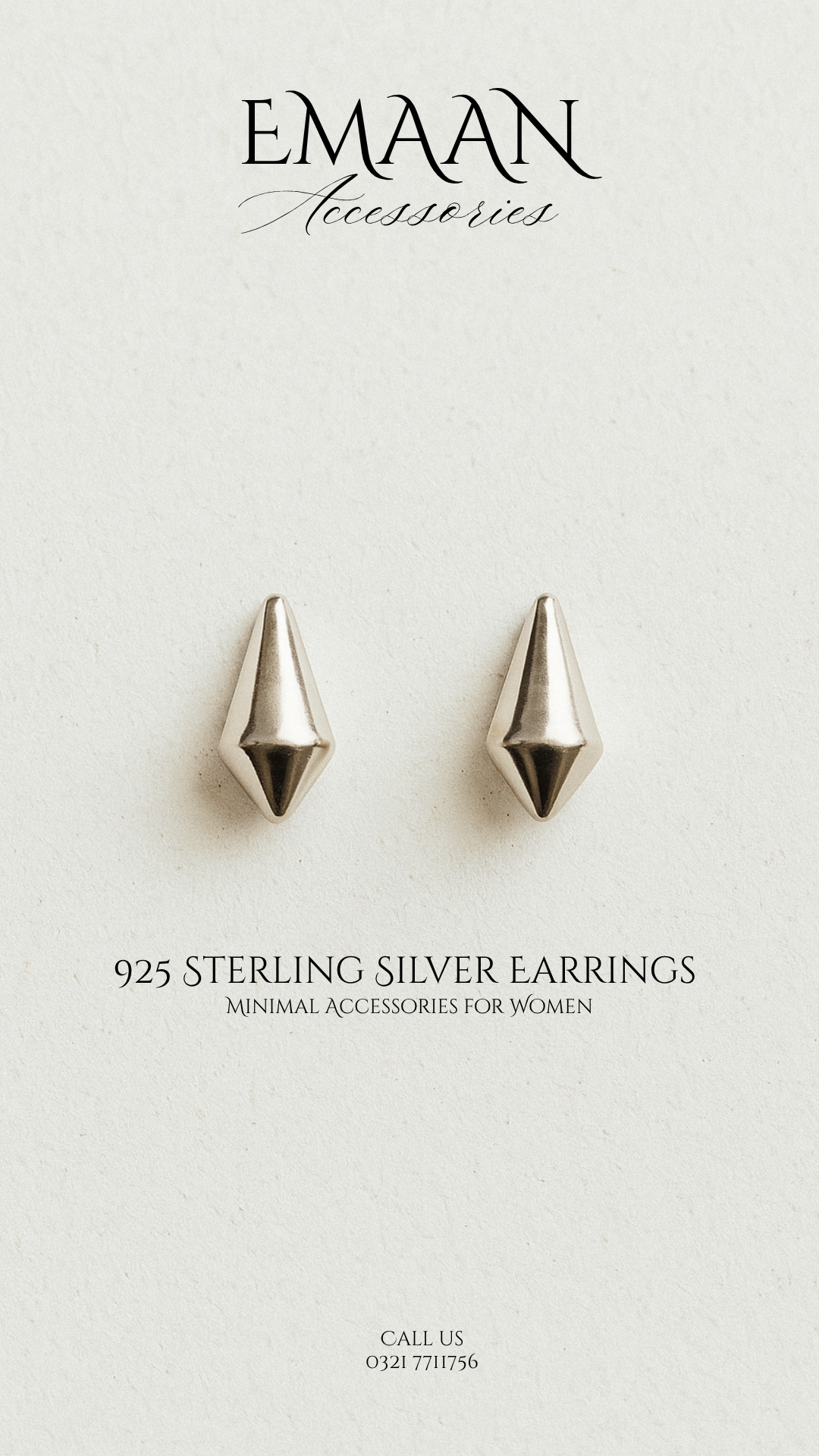 Geometric Statement Earrings in 925 Sterling Silver – Modern & Sleek
