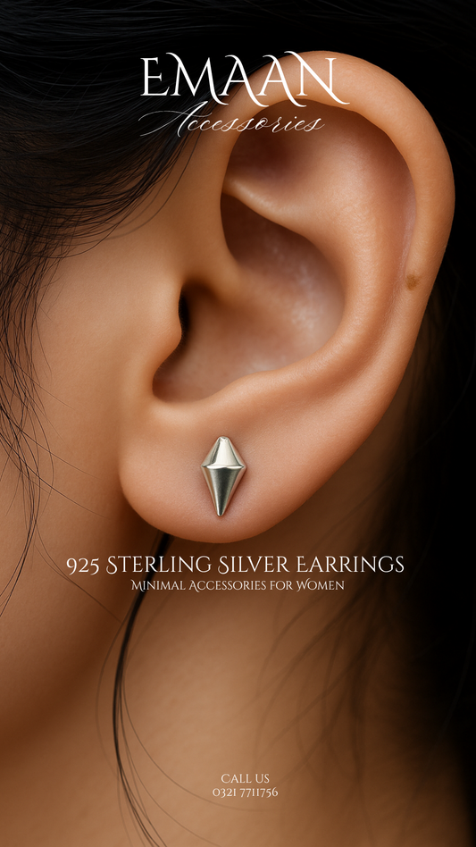 Geometric Statement Earrings in 925 Sterling Silver – Modern & Sleek
