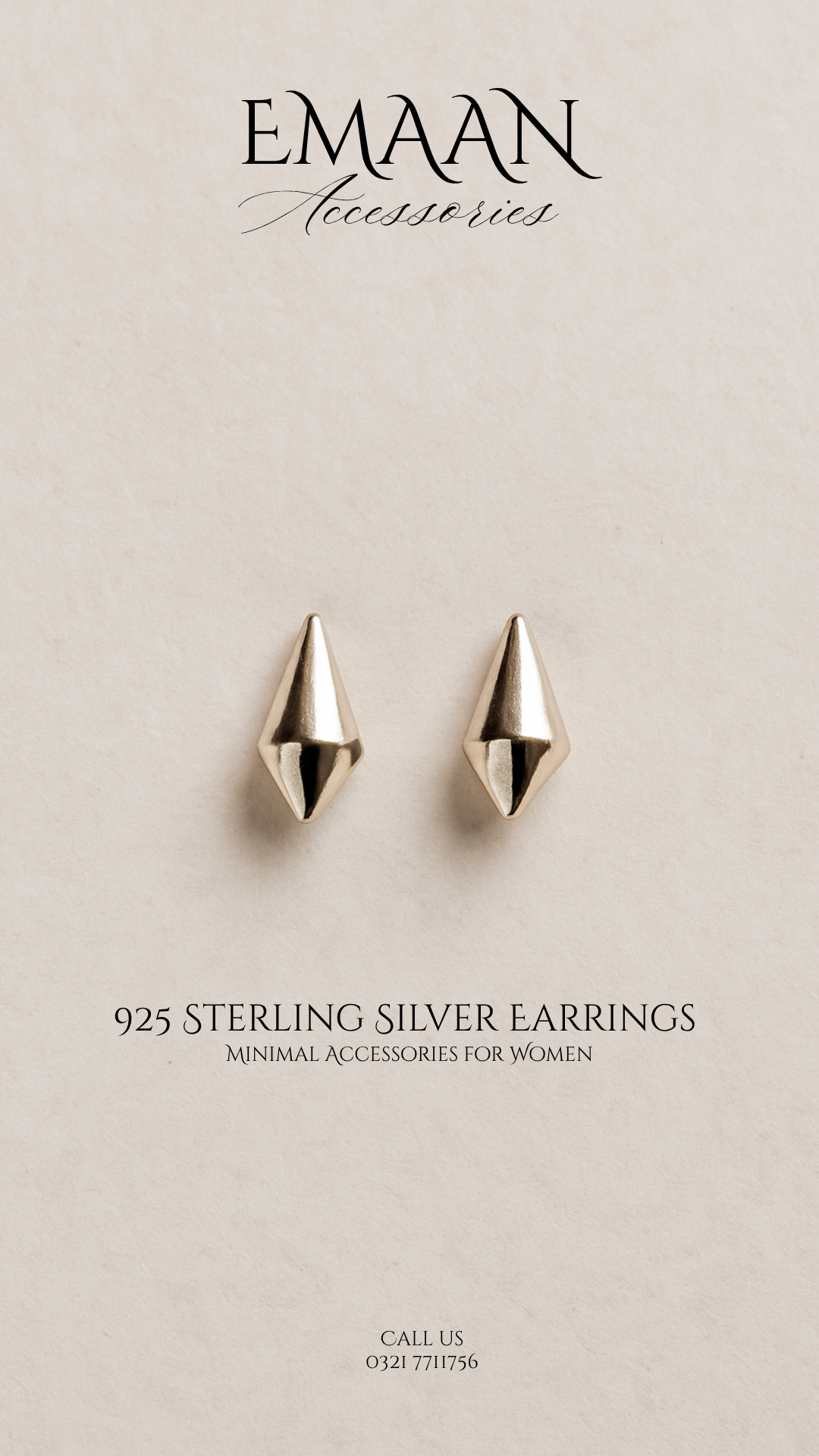 Geometric Statement Earrings in 925 Sterling Silver – Modern & Sleek
